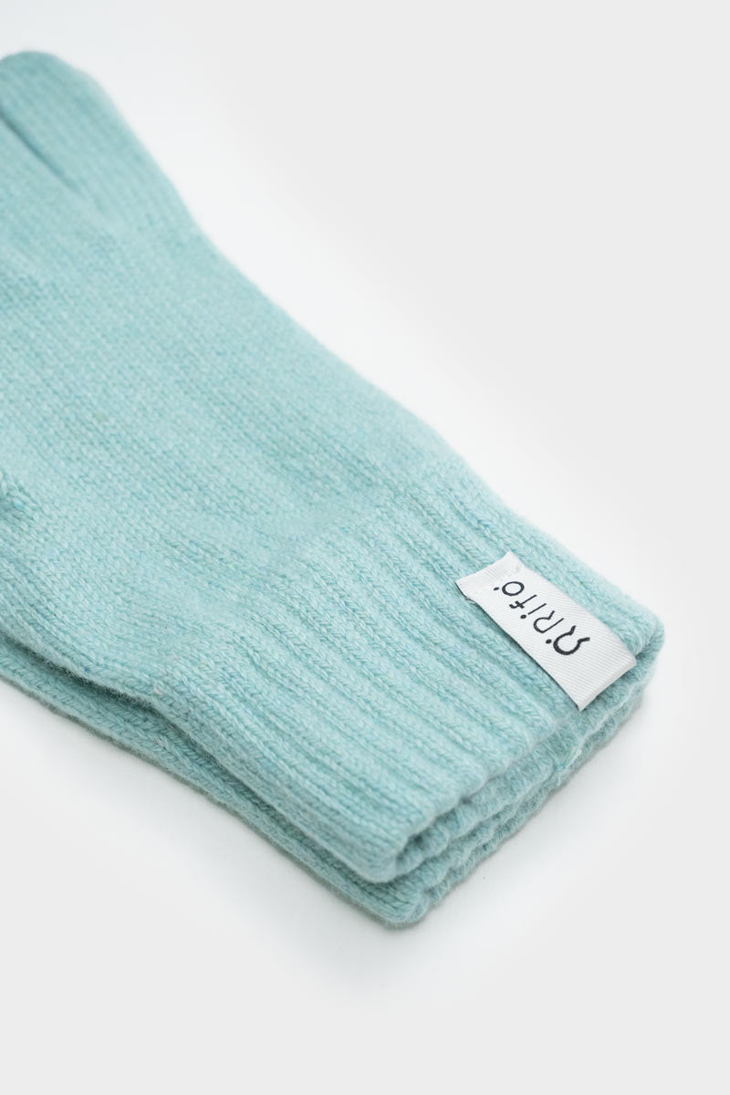 Gants femme en cachemire recyclé | vert "guanti anita - verde menta"