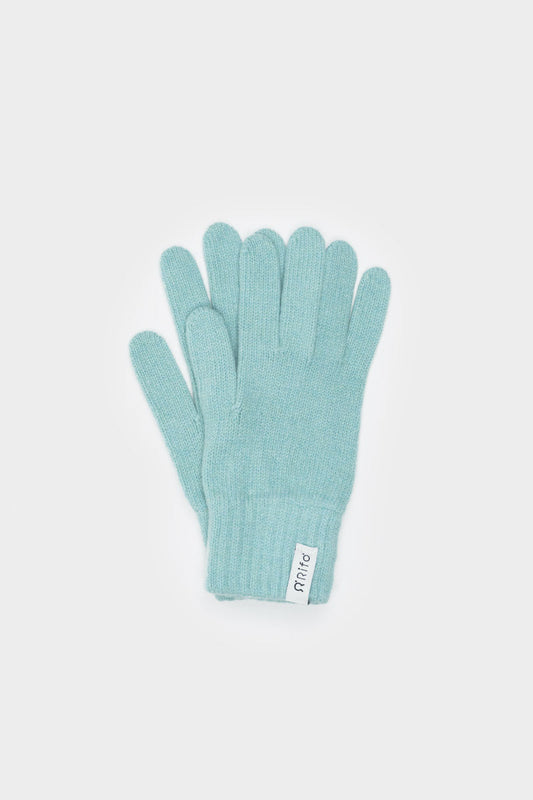 Gants femme en cachemire recyclé | vert "guanti anita - verde menta"