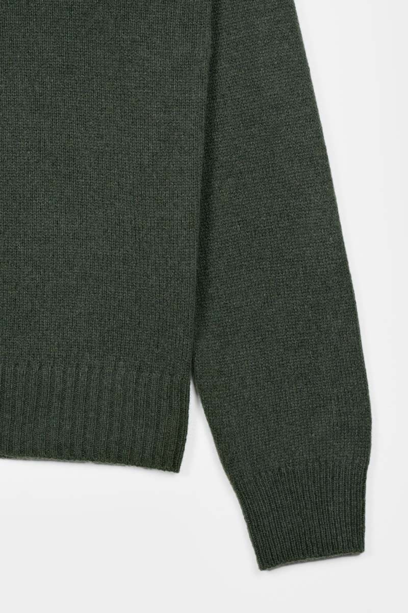 Pull col roulé en cachemire recyclé | kaki "magli ada verde foresta"