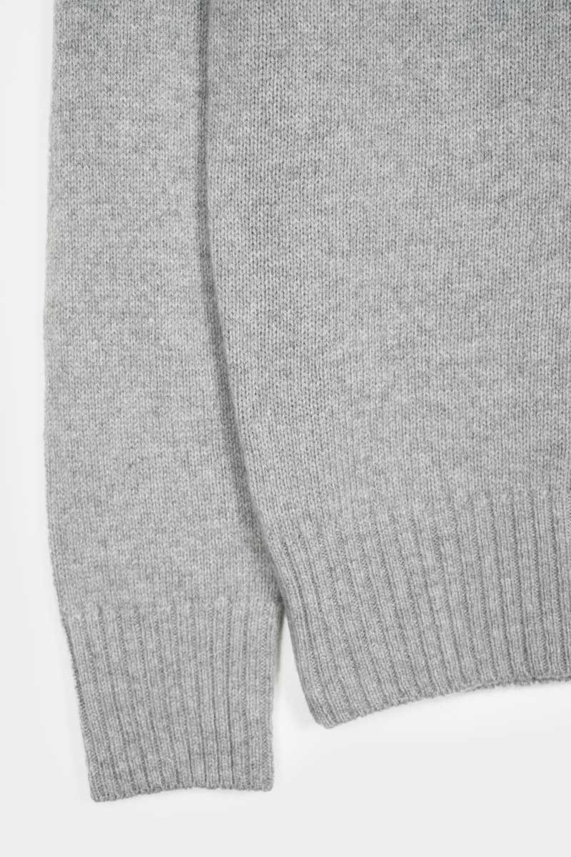 Pull col rond en laine recyclée | gris "maglia laura grigio"