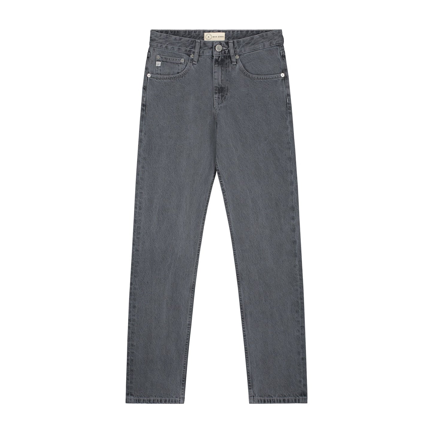 Jean droit gris foncé en coton bio et recyclé - easy go stone grey