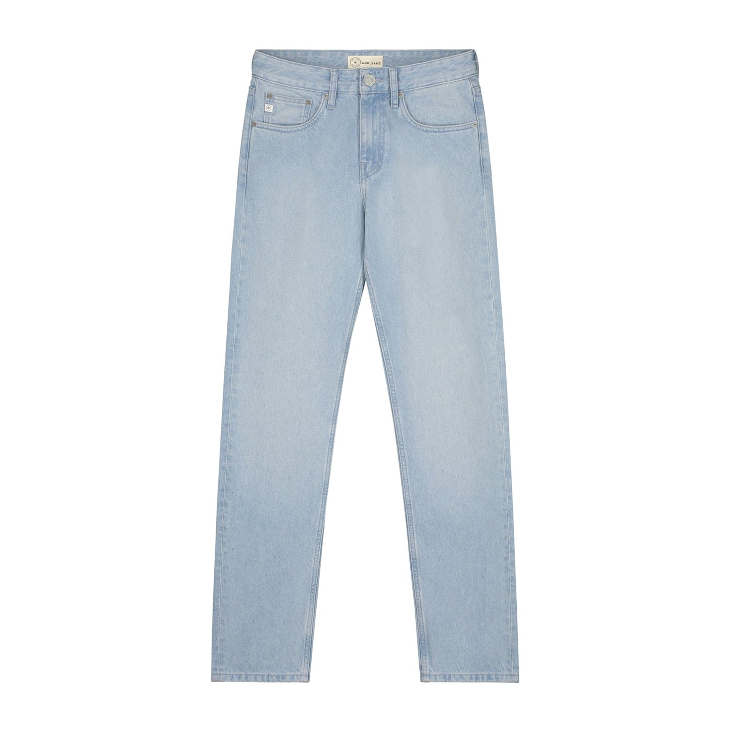 Jean droit bleu clair en coton bio et recyclé - easy go sunny stone