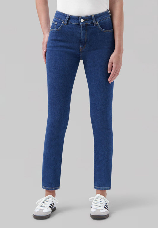 Jean slim en coton bio et recyclé | Bleu indigo "regular swan stone indigo"