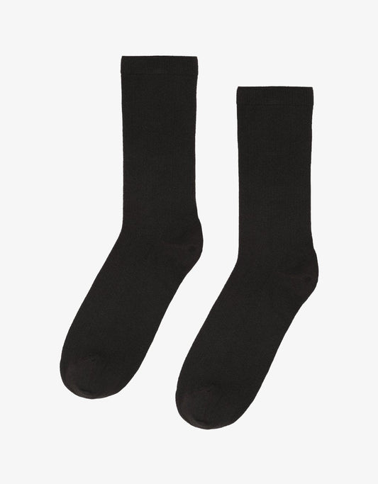 Chaussettes hautes en coton bio | noir "deep black"