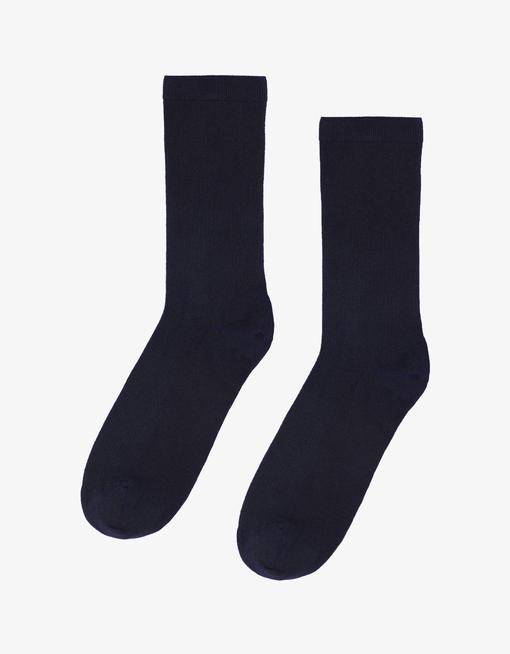 Chaussettes hautes en coton bio | marine "Navy blue"