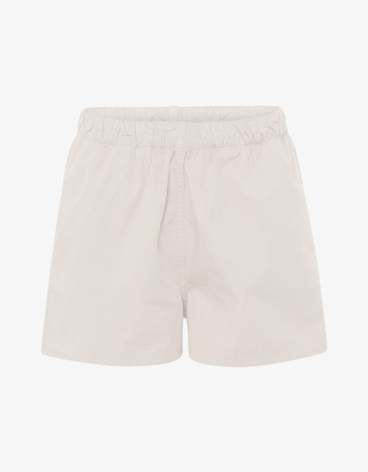 Short beige en sergé de coton bio - ivory white