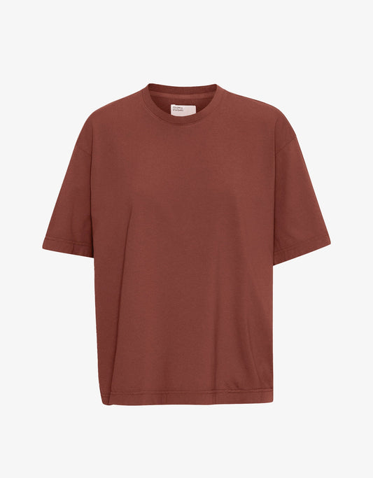 T-shirt oversize en coton bio | marron "women oversized t-shirt cinnamon brown"