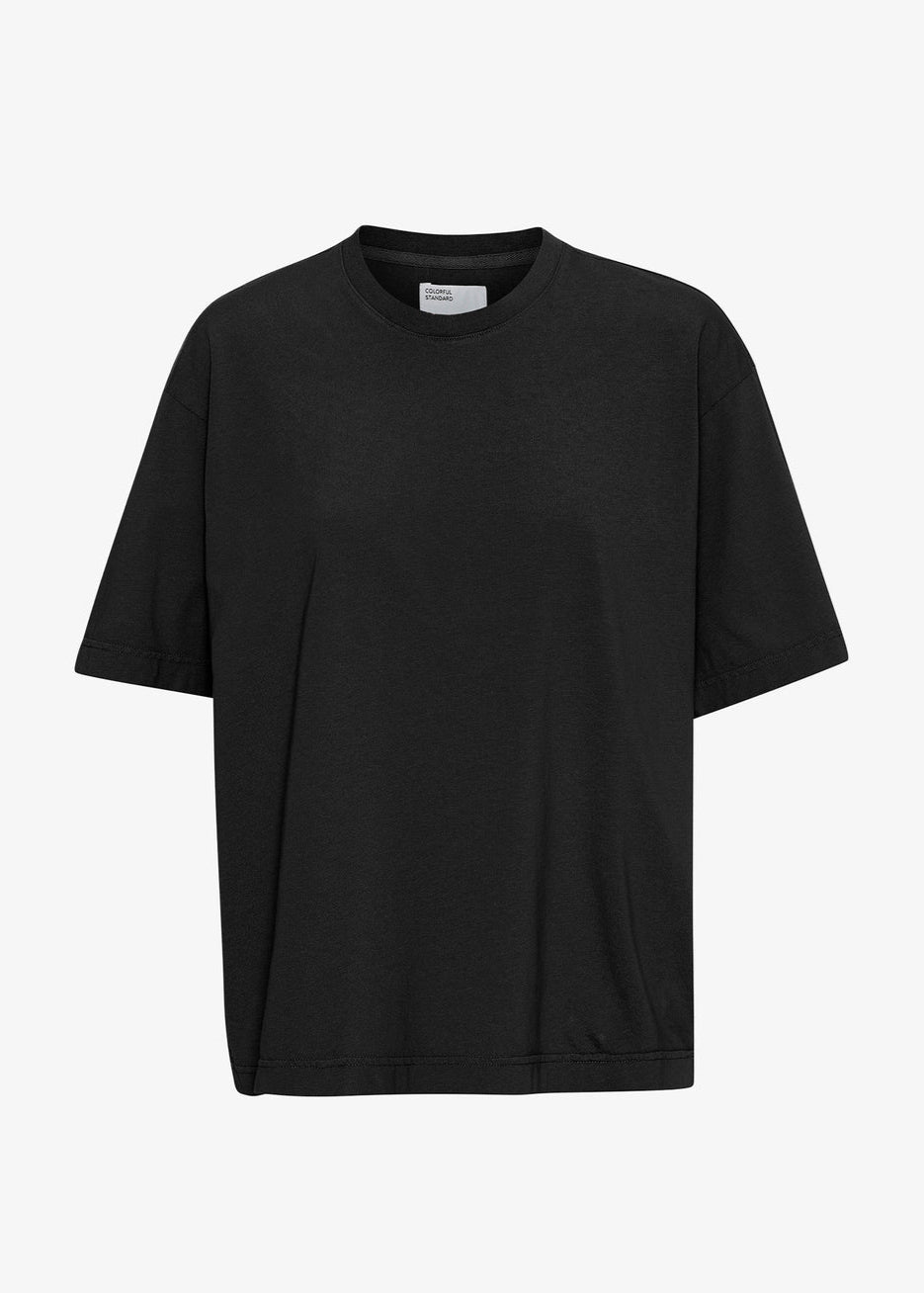 T-shirt manches courtes oversize en coton bio | noir "oversized t-shirt deep black"
