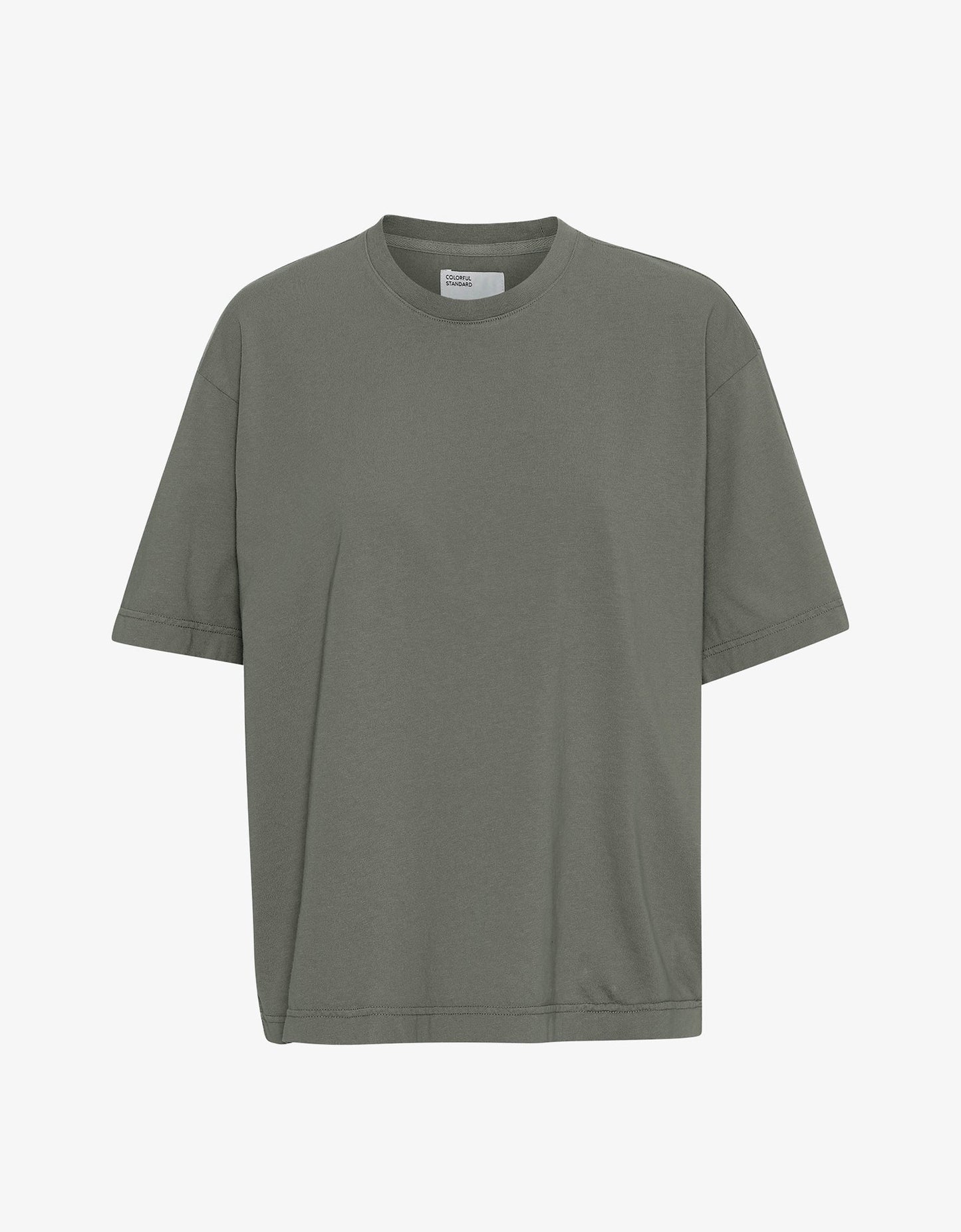 T-shirt oversize olive en coton bio - women oversized t-shirt dusty olive