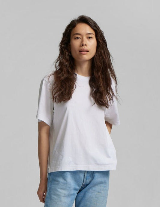 T-shirt oversize en coton bio | blanc "women oversized t-shirt optical white"