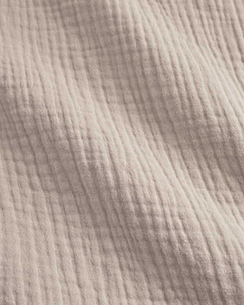 Jupe portefeuille en gaze de coton bio | écru "Wrap skirt - washed sand"