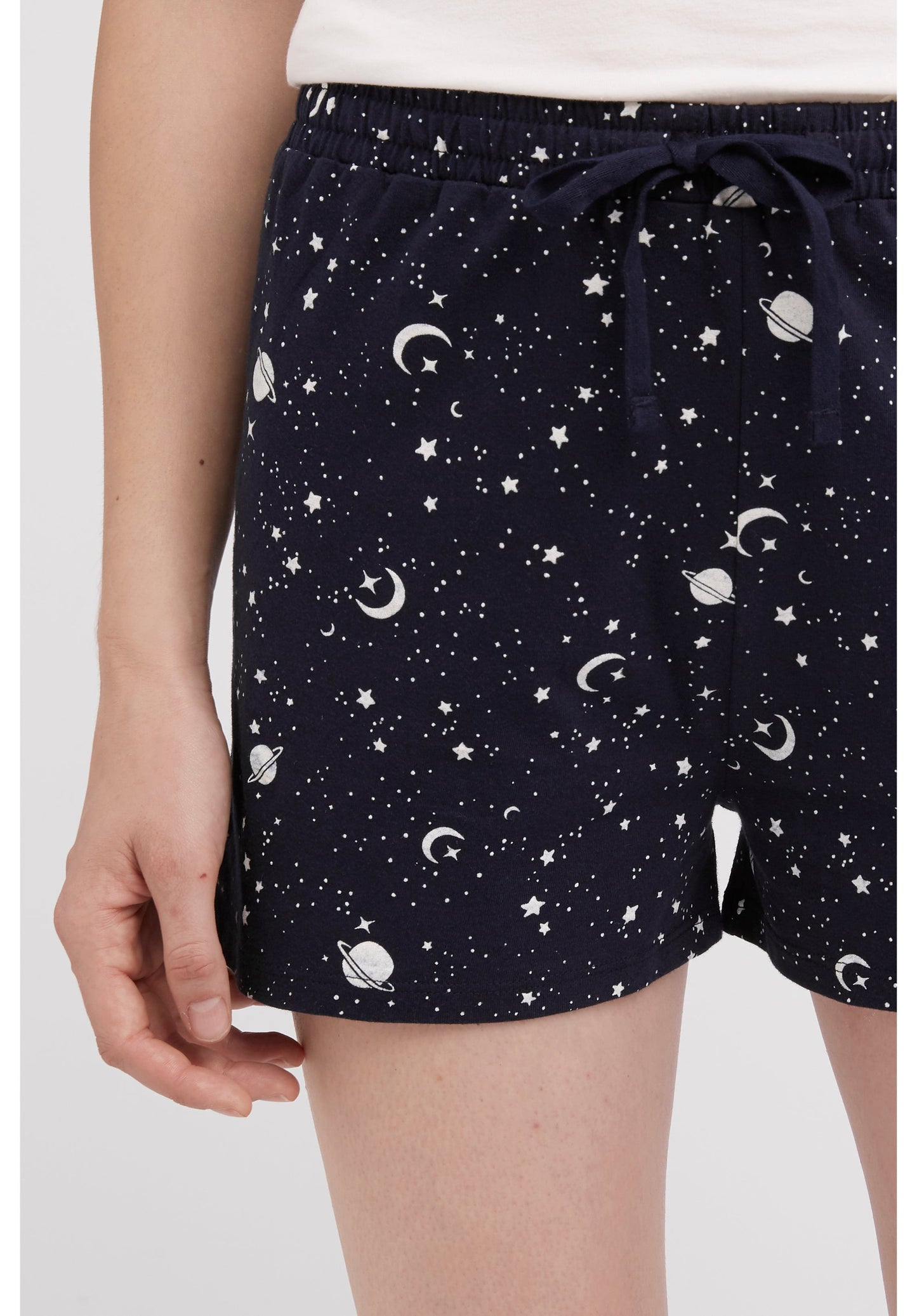 Short de pyjama motifs galaxy en coton bio