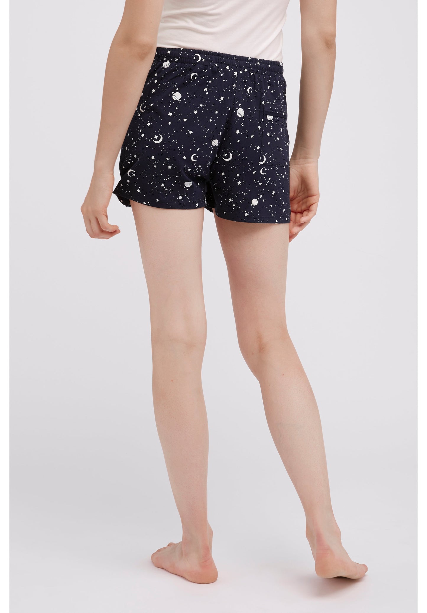 Short de pyjama motifs galaxy en coton bio