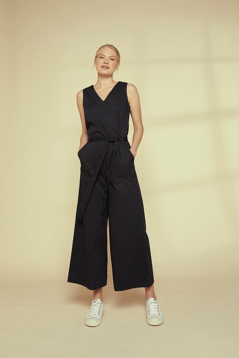 Combinaison noire en coton bio - vesta