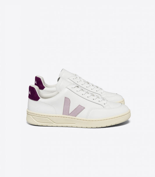 v-12 leather extra white parme magenta