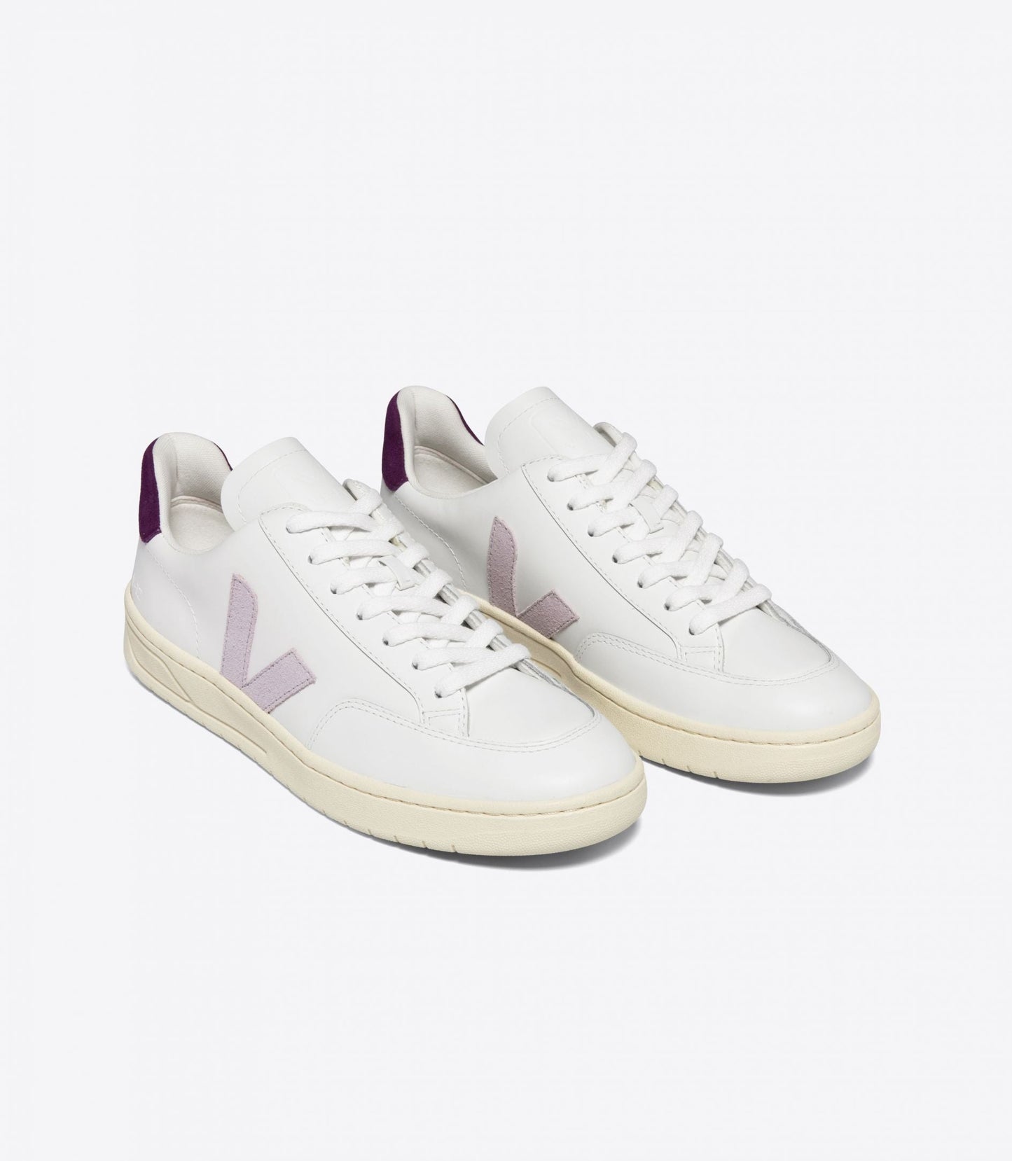 v-12 leather extra white parme magenta