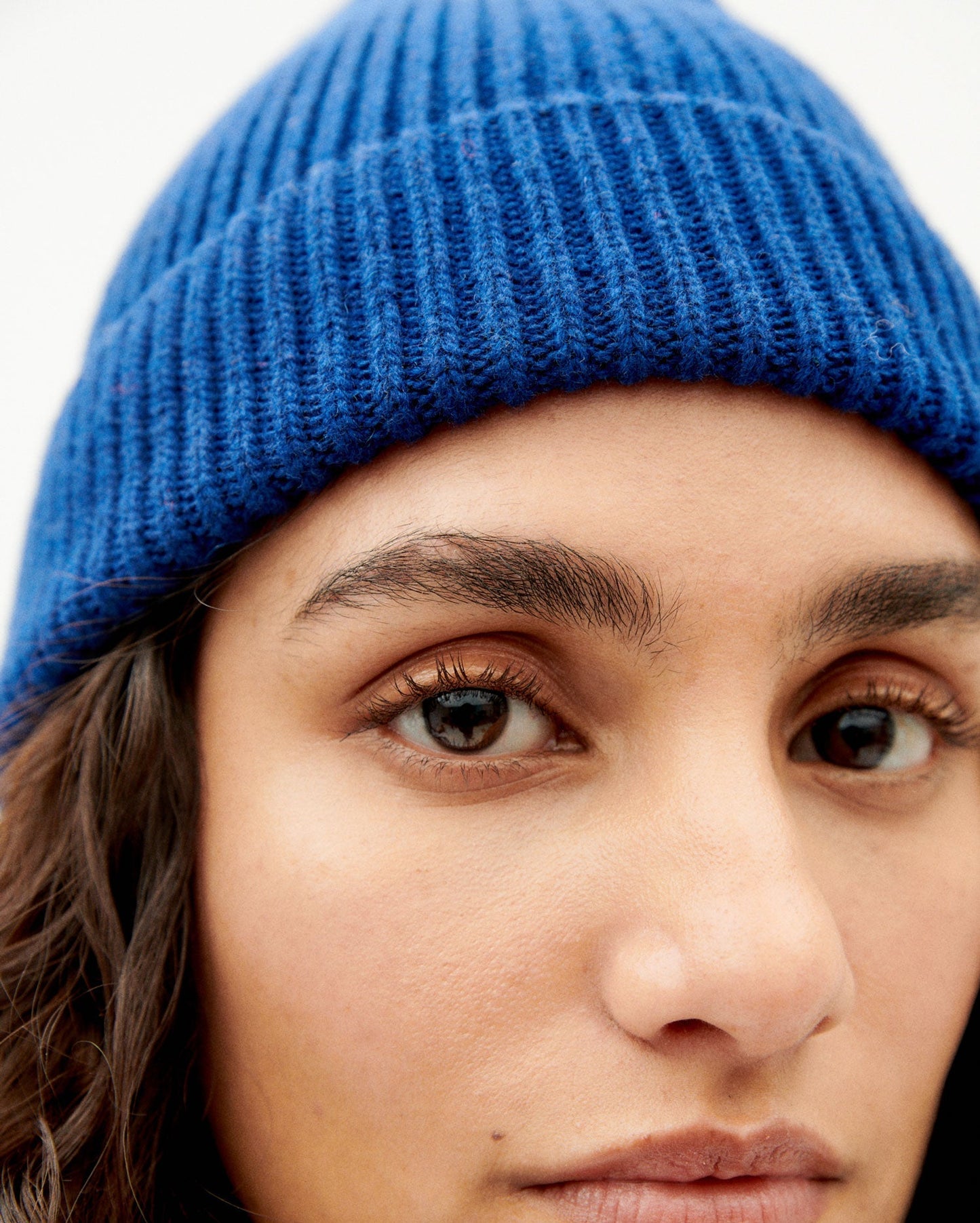 Bonnet en laine certifiée | bleu "blue amor beanie - blue"