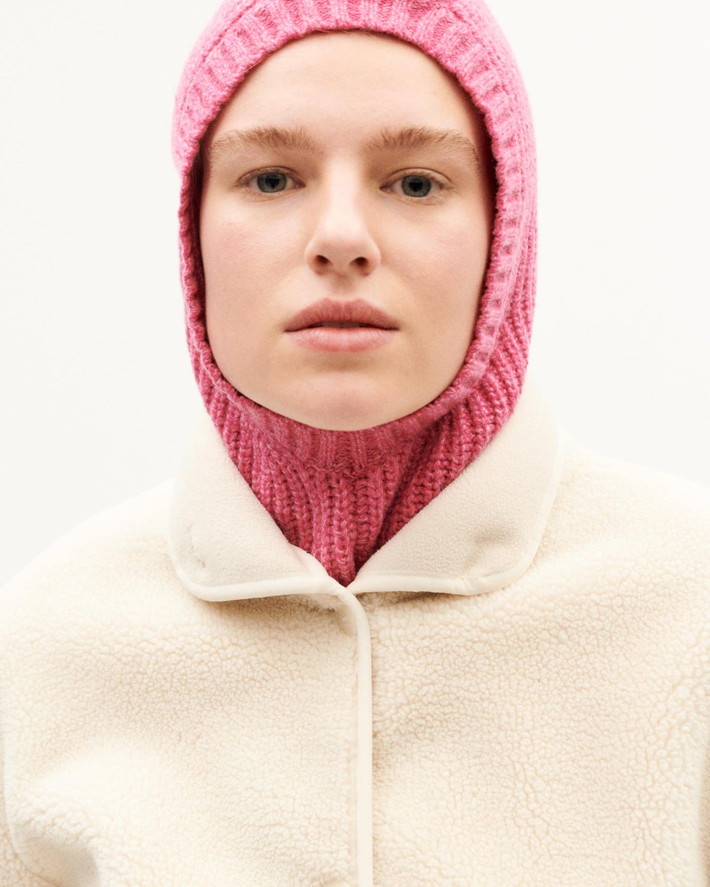 Cagoule en laine certifiée | rose "pink jude balaclava - pink"