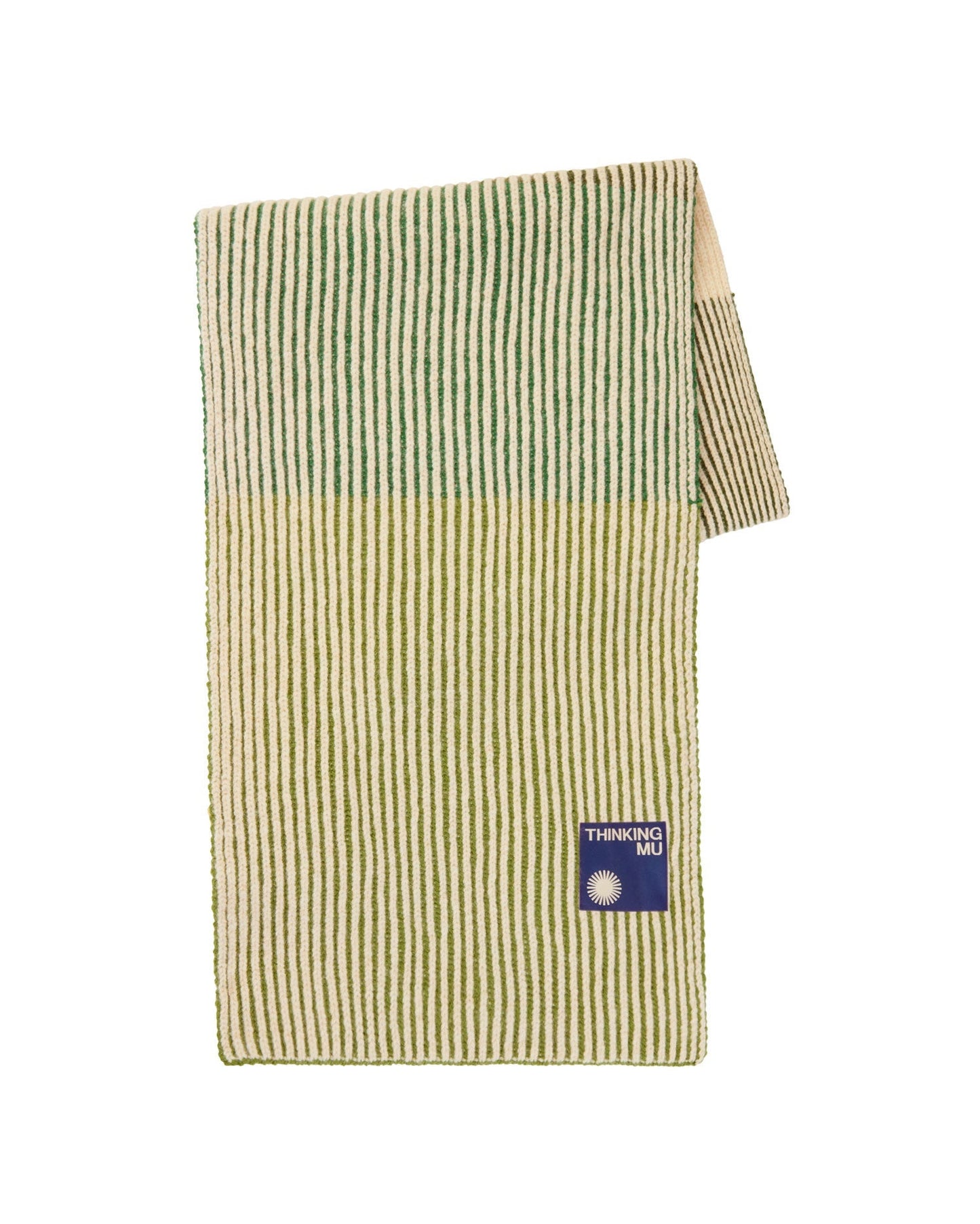 Echarpe en laine certifiée | "central stripes ghede knitted scarf - multicolor"