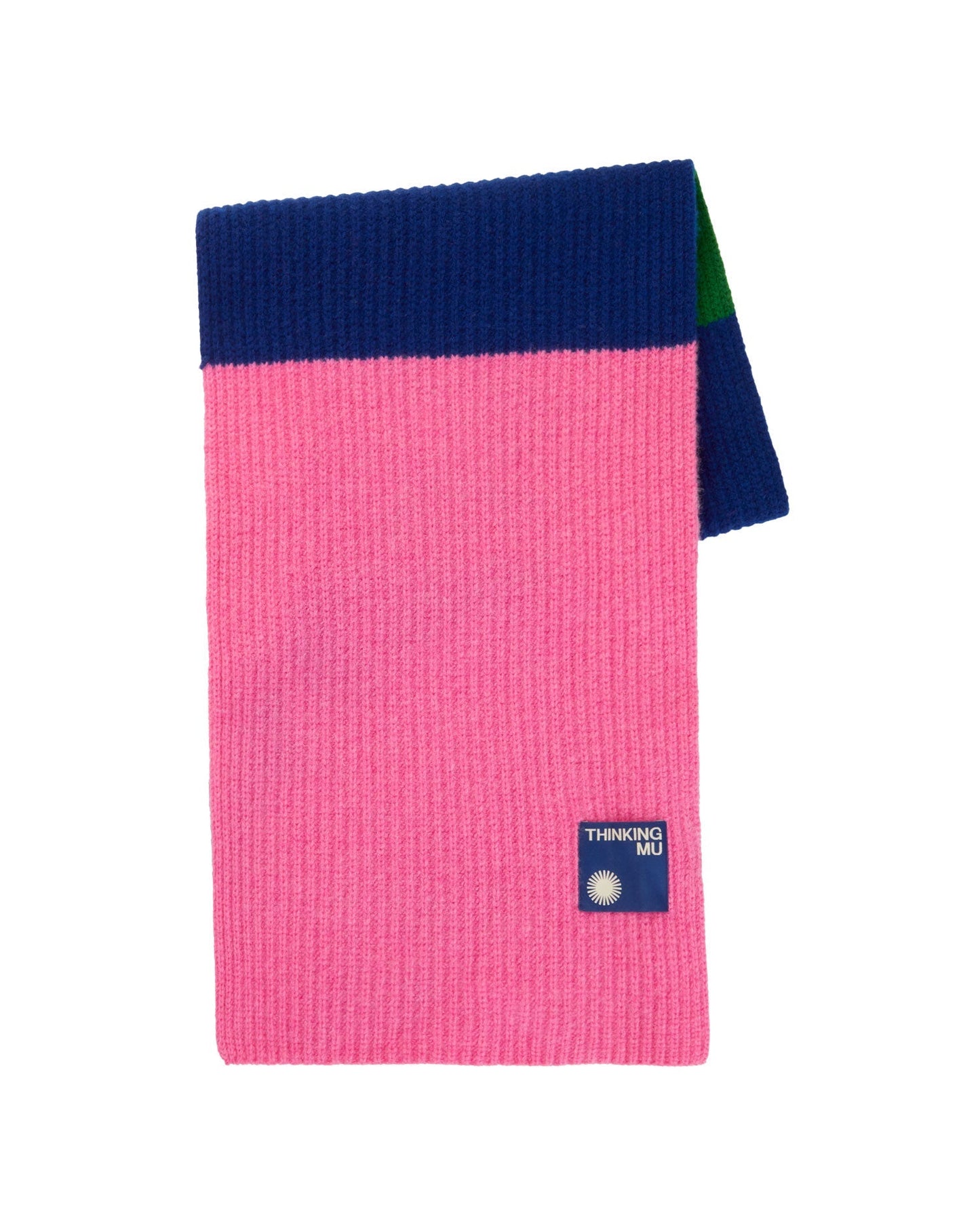 Écharpe en laine certifiée | multicolore "pink ghede knitted scarf"