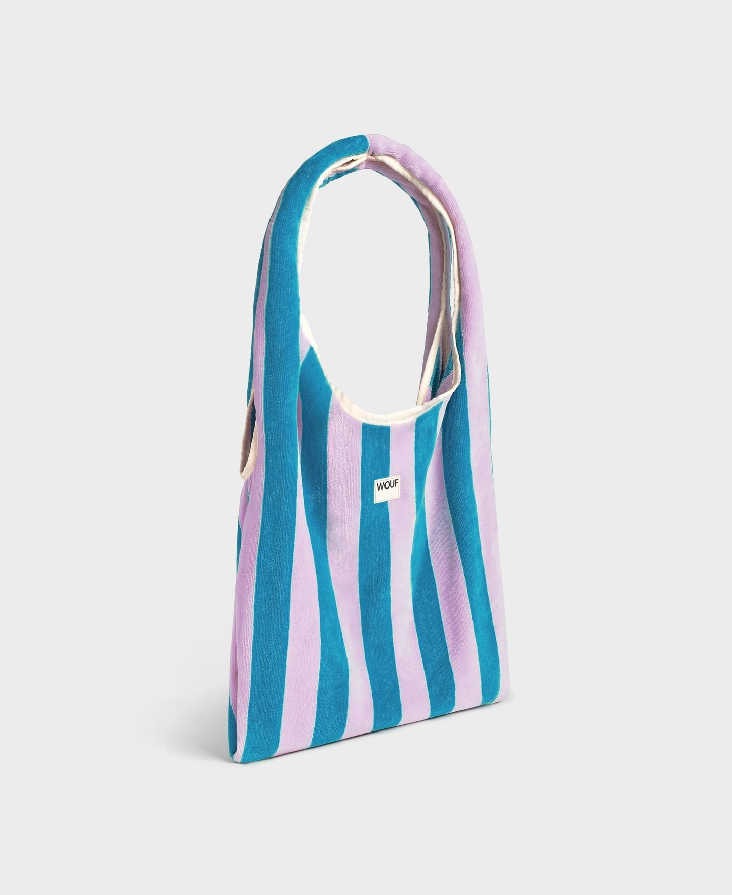 Sac cabas éponge en coton biologique | rayé "lanzarote tshirt bag - lanzarote"