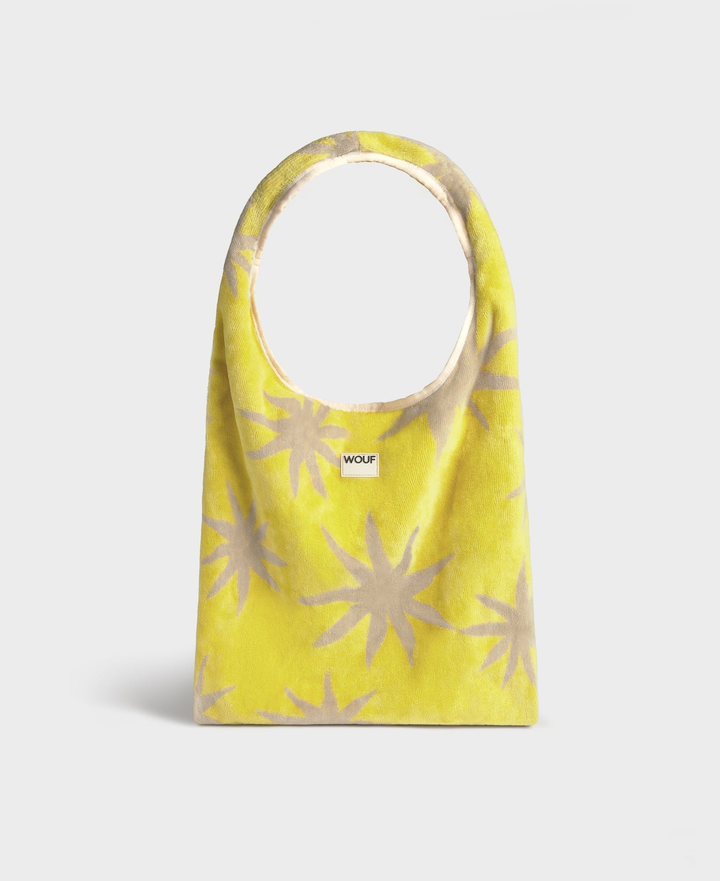 Sac cabas éponge en coton biologique | jaune "lanzarote tshirt bag - fuertaventura"