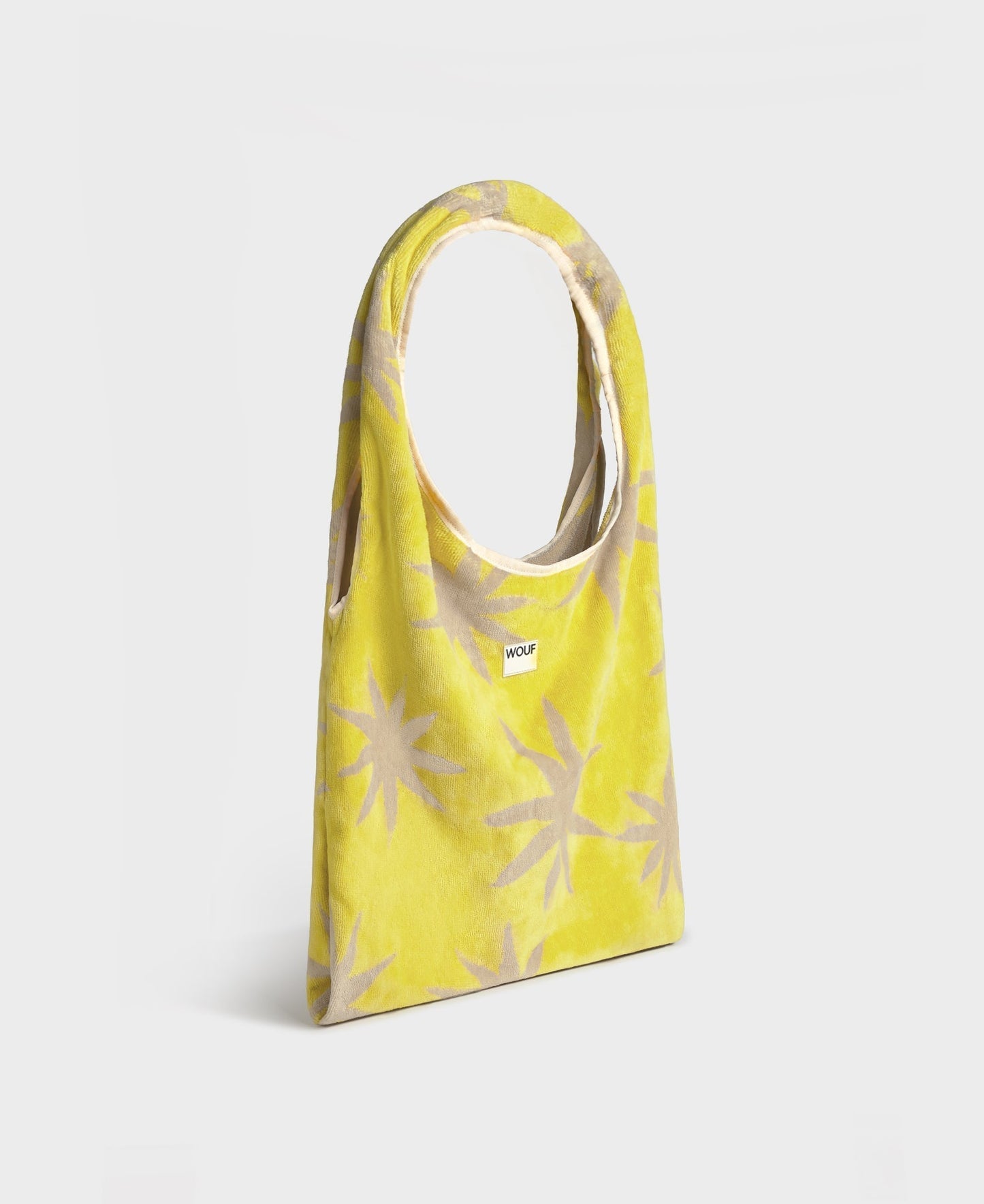 Sac cabas éponge en coton biologique | jaune "lanzarote tshirt bag - fuertaventura"