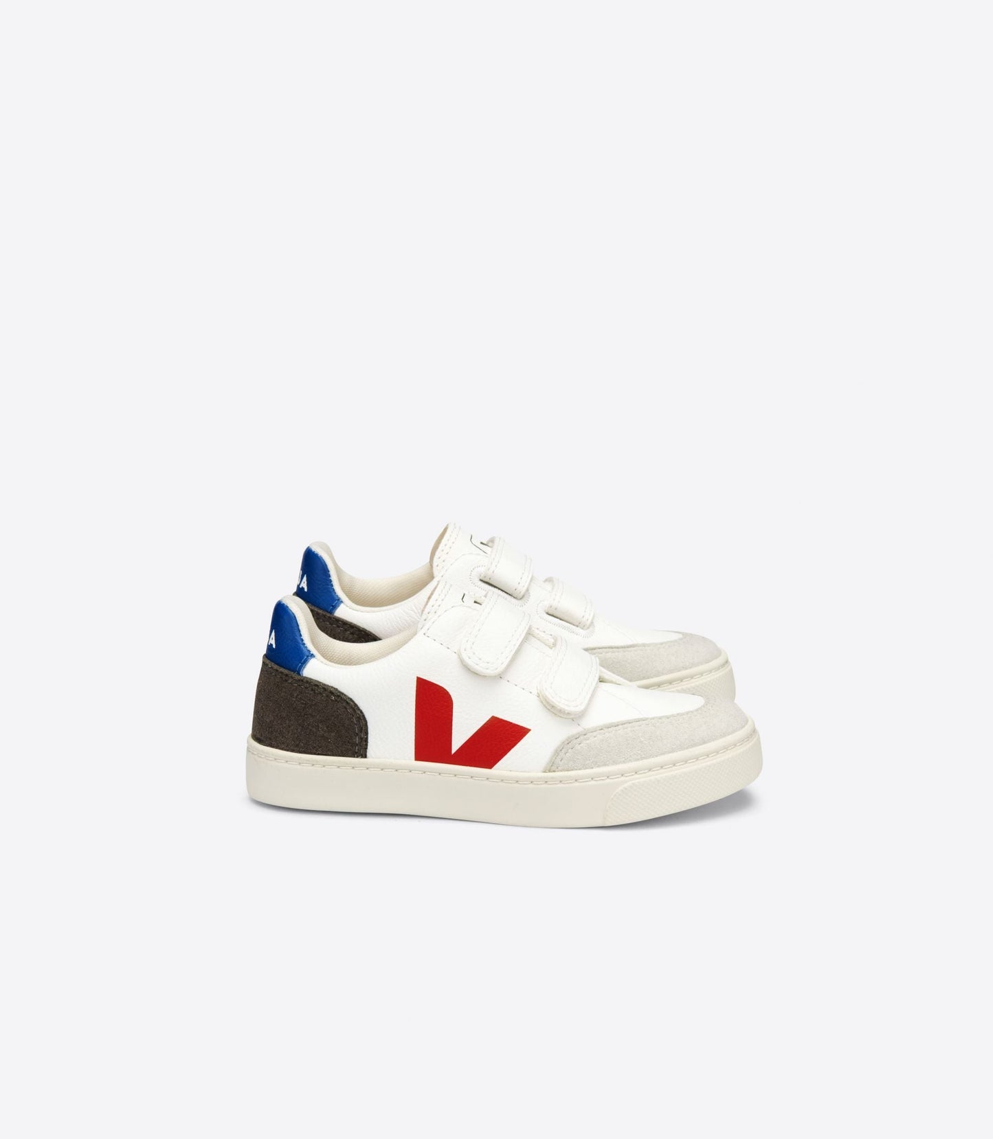 Baskets enfant v-12 chromefree leather white multico mud