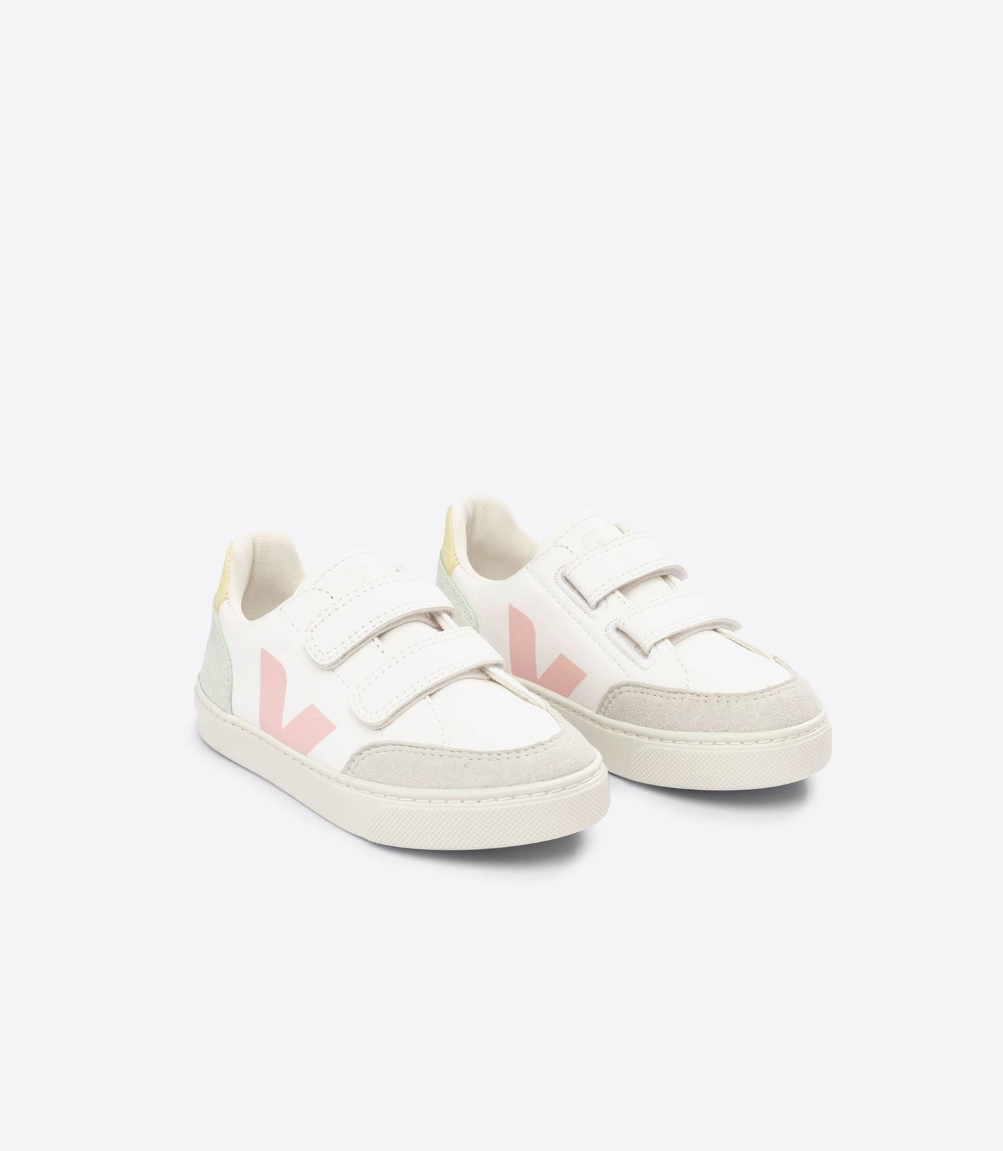 Baskets enfant en cuir sans chrome | multicolore "v-12 chromefree leather white multico jade"