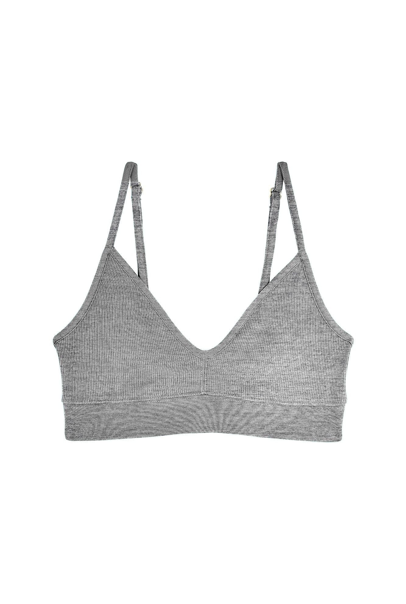 Brassière coton bio | gris chiné | Gris chiné