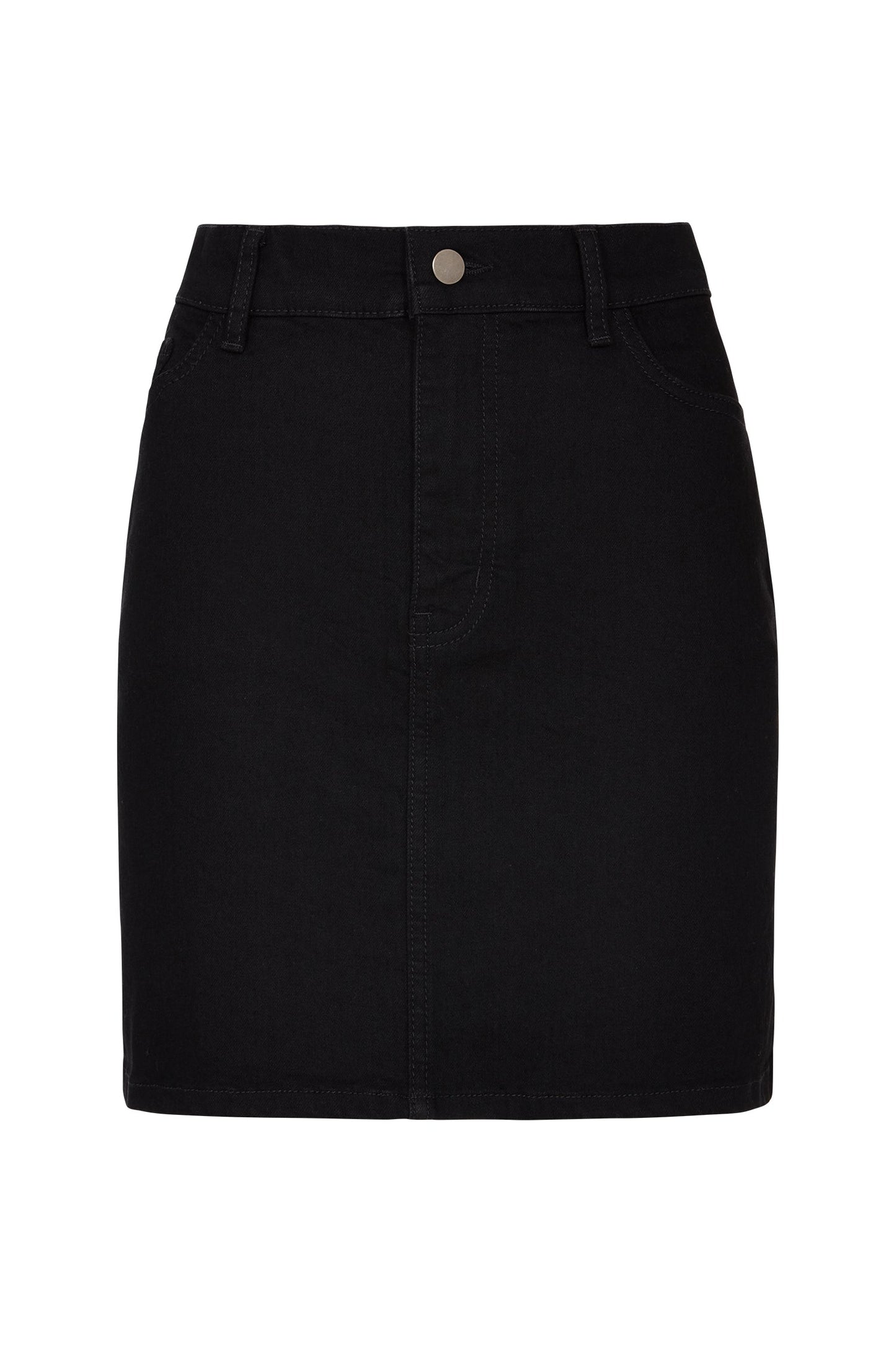 Jupe jean noire en coton bio - astrid