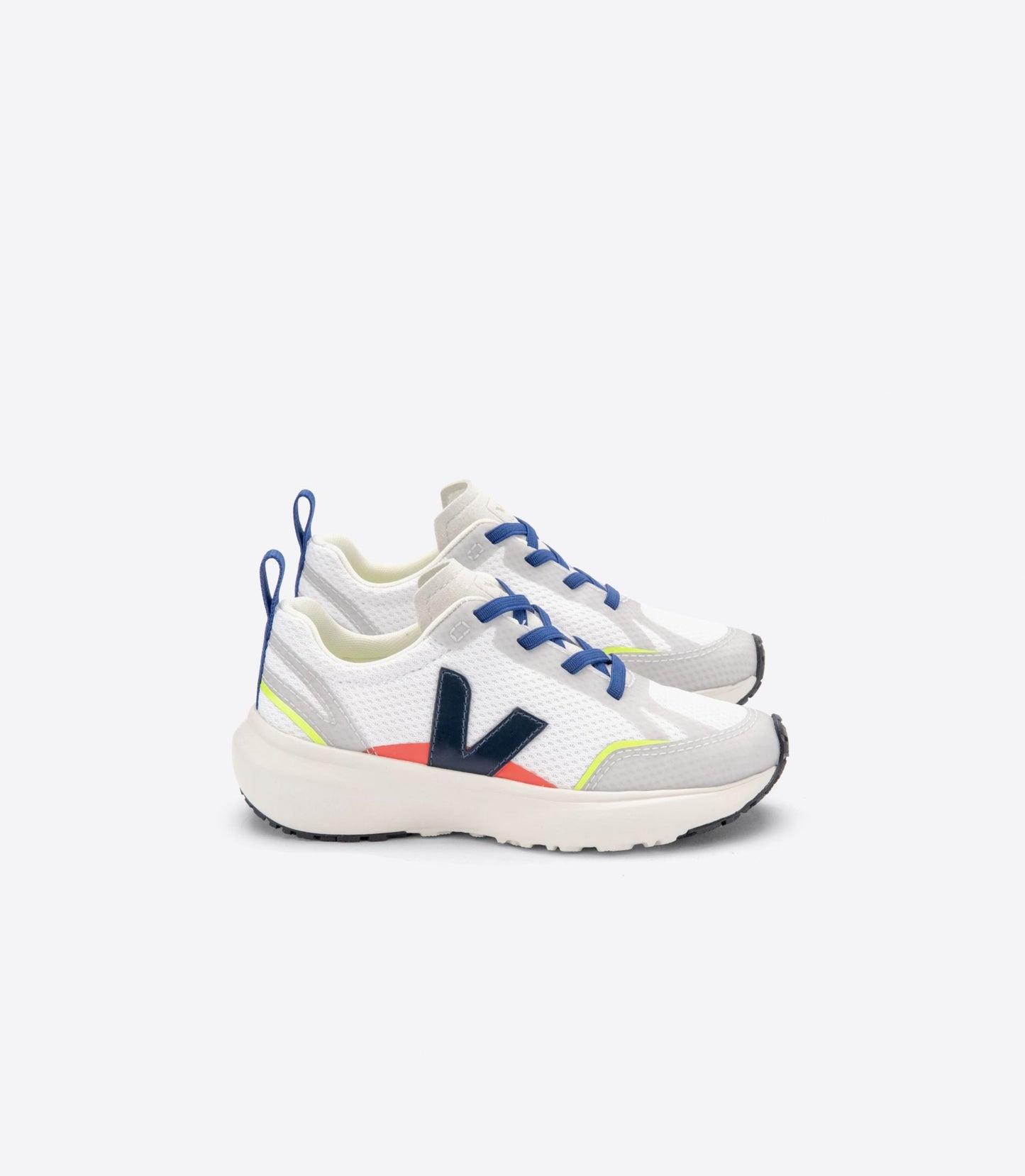 Baskets enfant en polyester recyclé | multicolore "canary elastic laces alveomesh white nautico"