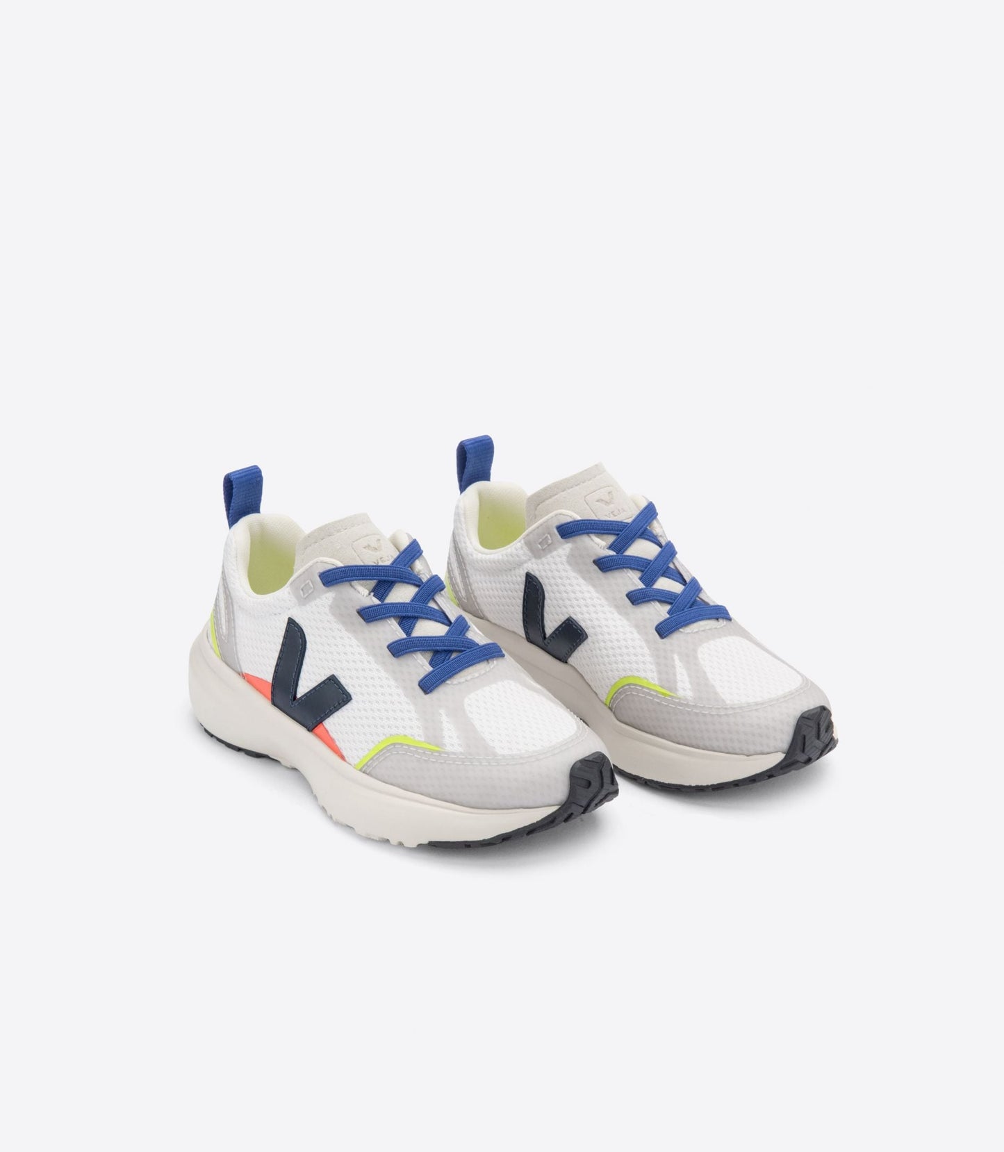 Baskets enfant en polyester recyclé | multicolore "canary elastic laces alveomesh white nautico"