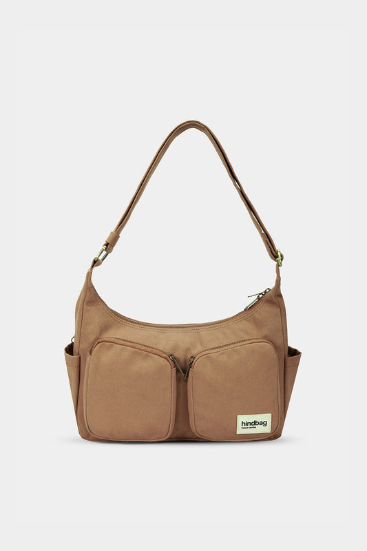 Sac multipocket en coton bio | cannelle "emile cannelle" - cannelle | Cannelle