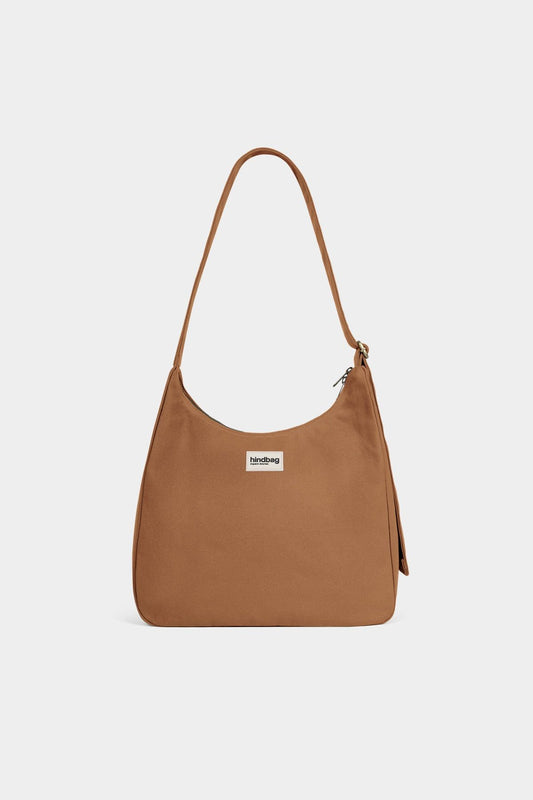 Sac bandoulière en coton biologique | cannelle "hobo claire - cannelle" - cannelle | Cannelle