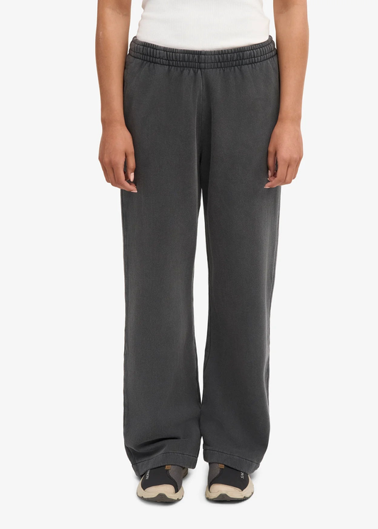 Jogging ample en coton bio | noir "organic straight leg sweatpants - faded black" | Faded black