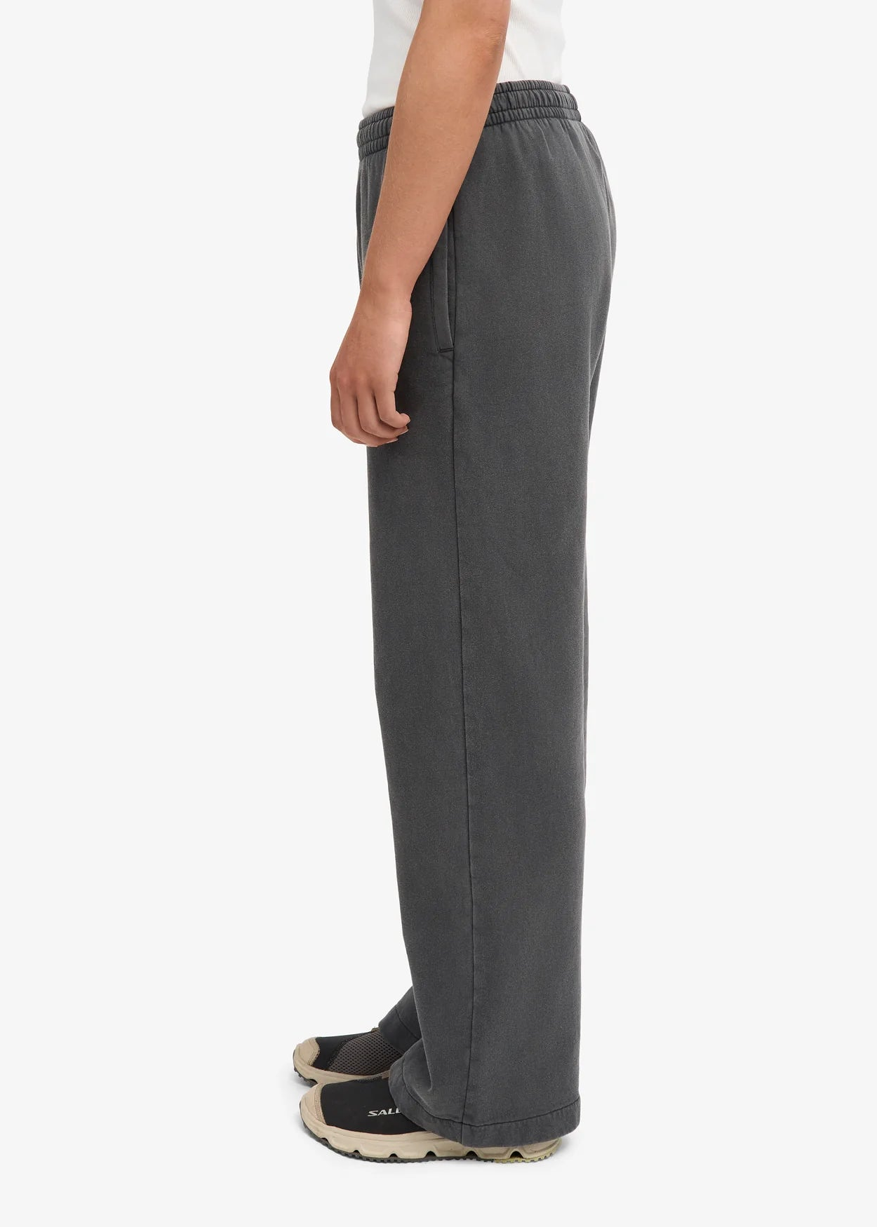 Jogging ample en coton bio | noir "organic straight leg sweatpants - faded black" | Faded black