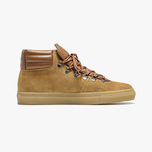 Baskets hautes en cuir certifié | marron "zsp2 suede - marron"