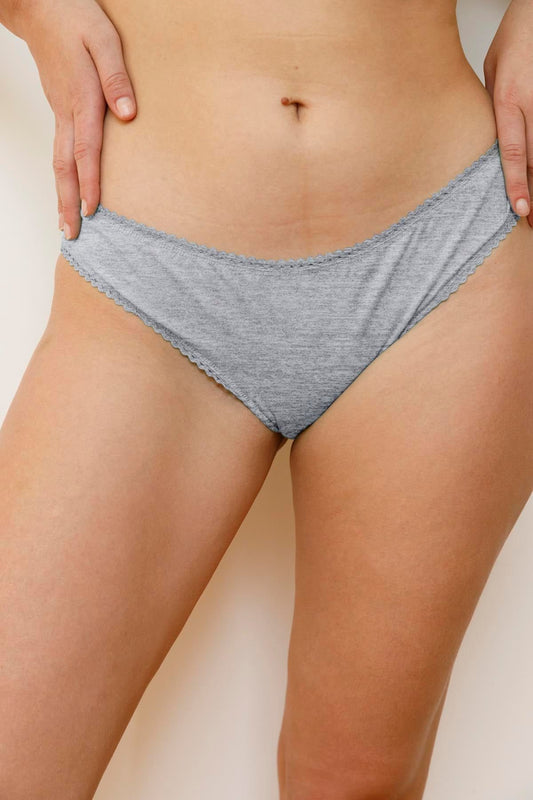 Culotte coton bio | gris chiné | Gris chiné