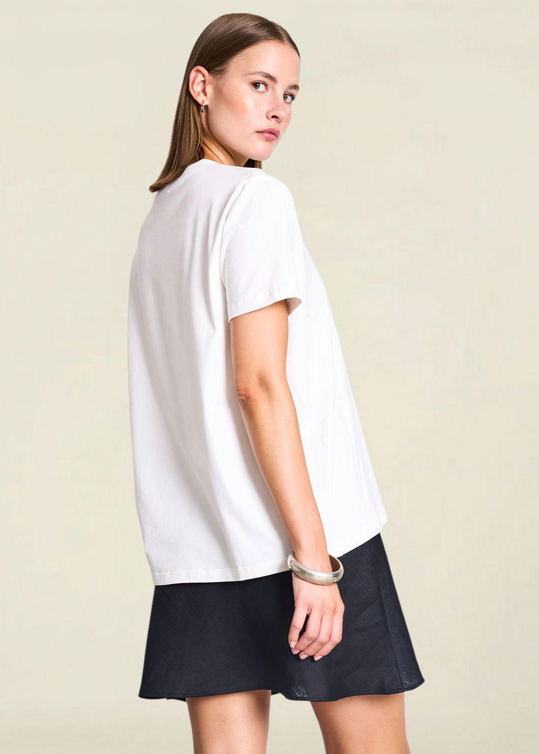 Jupe en lin | noir "cercis - black" | Black