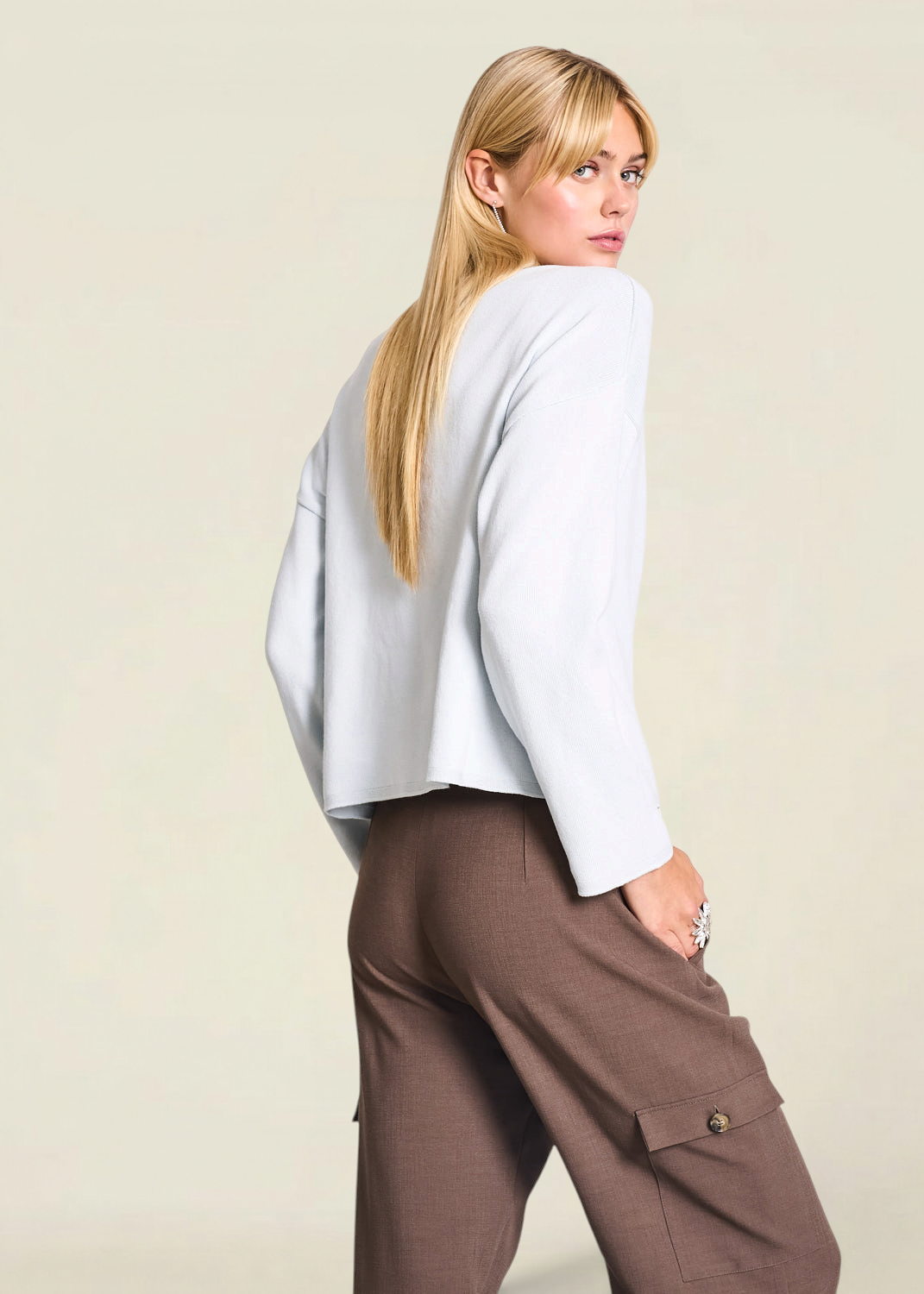 Pull en coton bio | bleu "williamsburg ice blue" | Ice blue