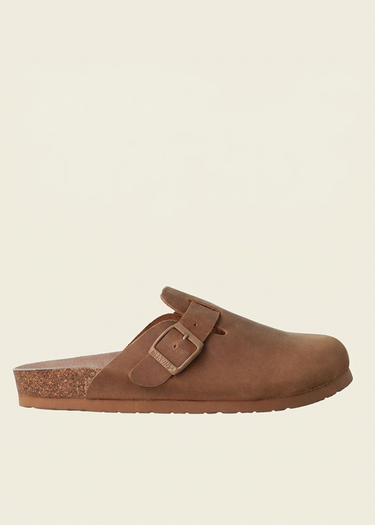 Sabots en cuir certifié | marron "riva apure clay" | Clay