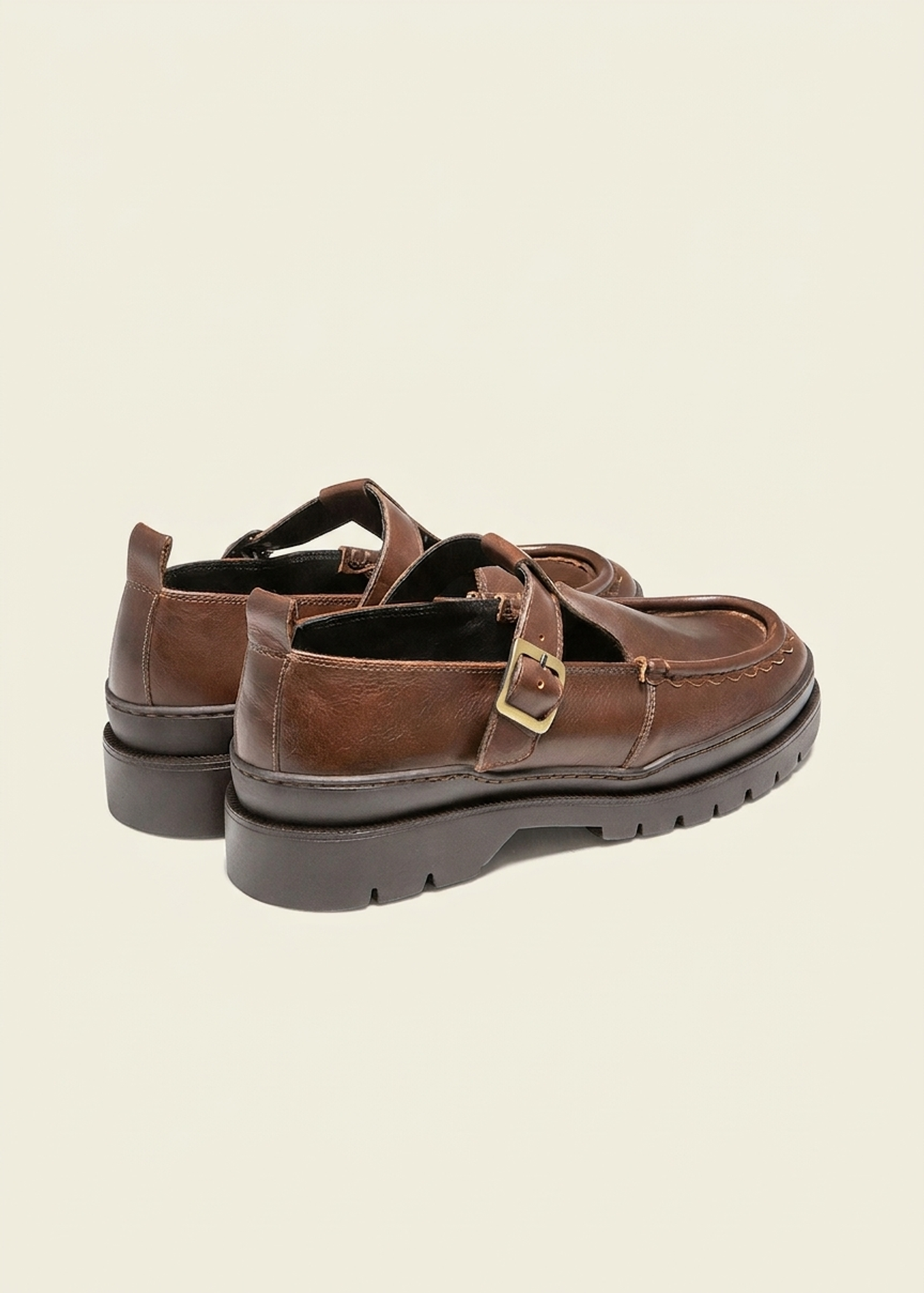Derbies en cuir certifié | marron "rade oak a marron" | Marron