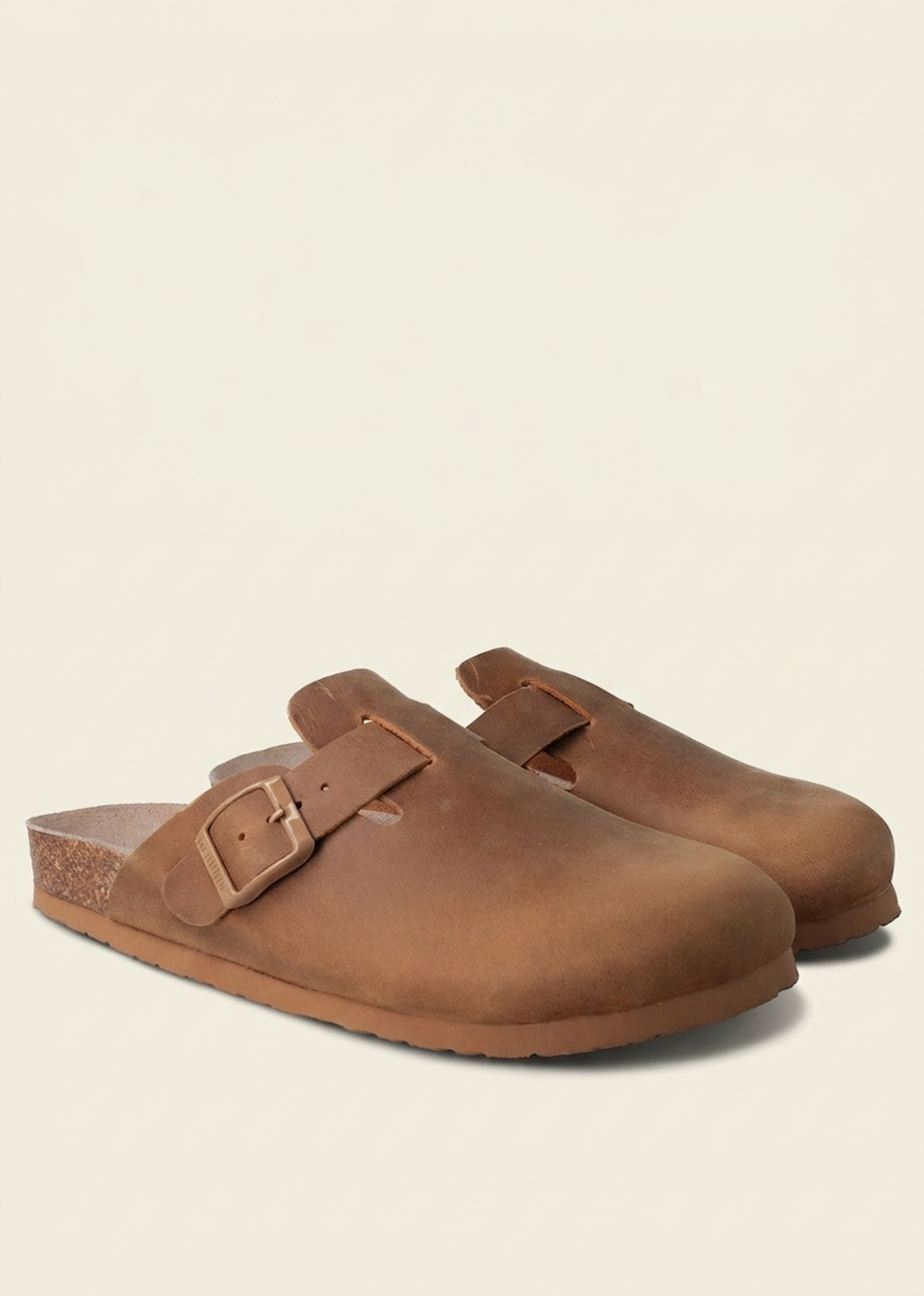 Sabots en cuir certifié | marron "riva apure clay" | Clay