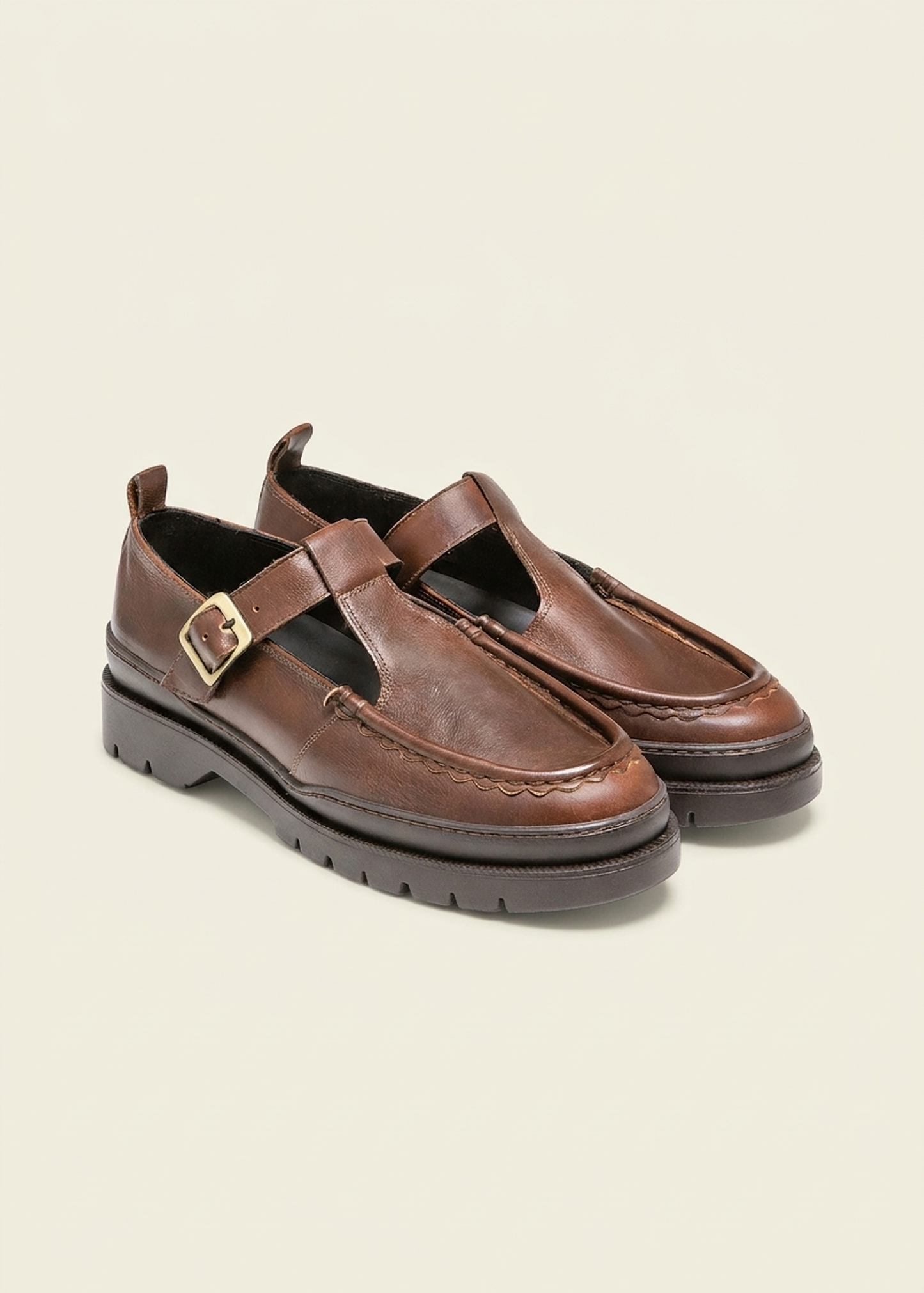 Derbies en cuir certifié | marron "rade oak a marron" | Marron