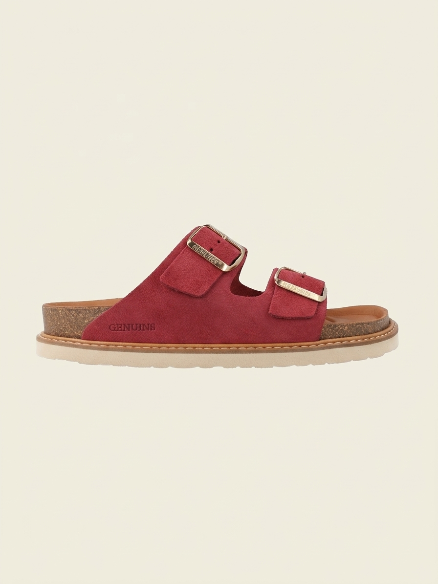 Sandales roses en cuir certifié - rose "hawaii velour cirera" | Pink
