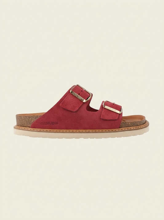 Sandales roses en cuir certifié - rose "hawaii velour cirera" | Pink