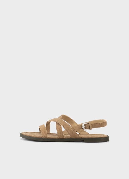 Sandales en cuir certifié | beige "Zaida dk sand " | Dk-sand