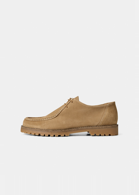 Chaussures en cuir certifié | beige "ollie moc toe - earth suede" | Brown leather