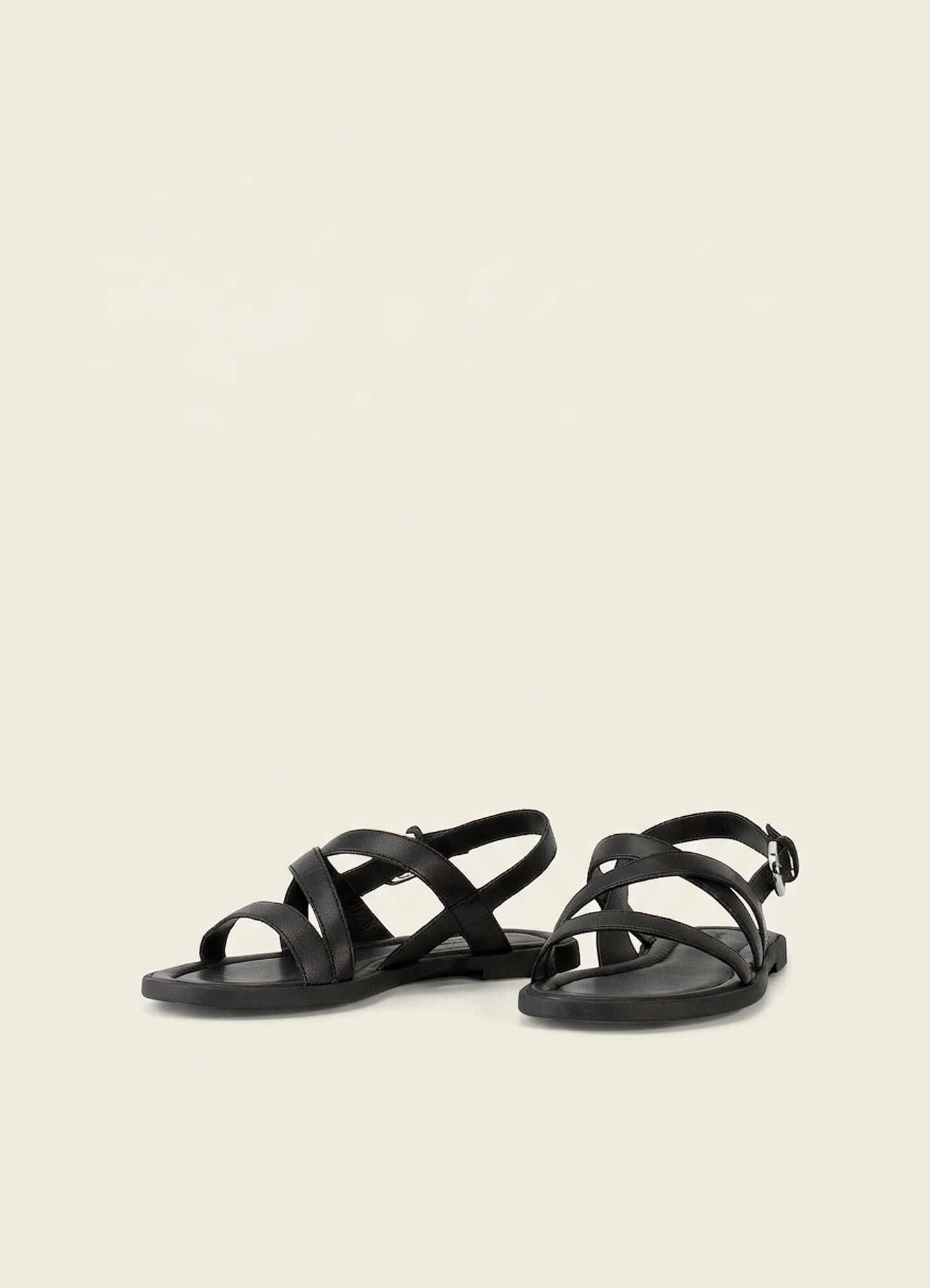 Sandales en cuir certifié | noir "Zaida black - black" | Black